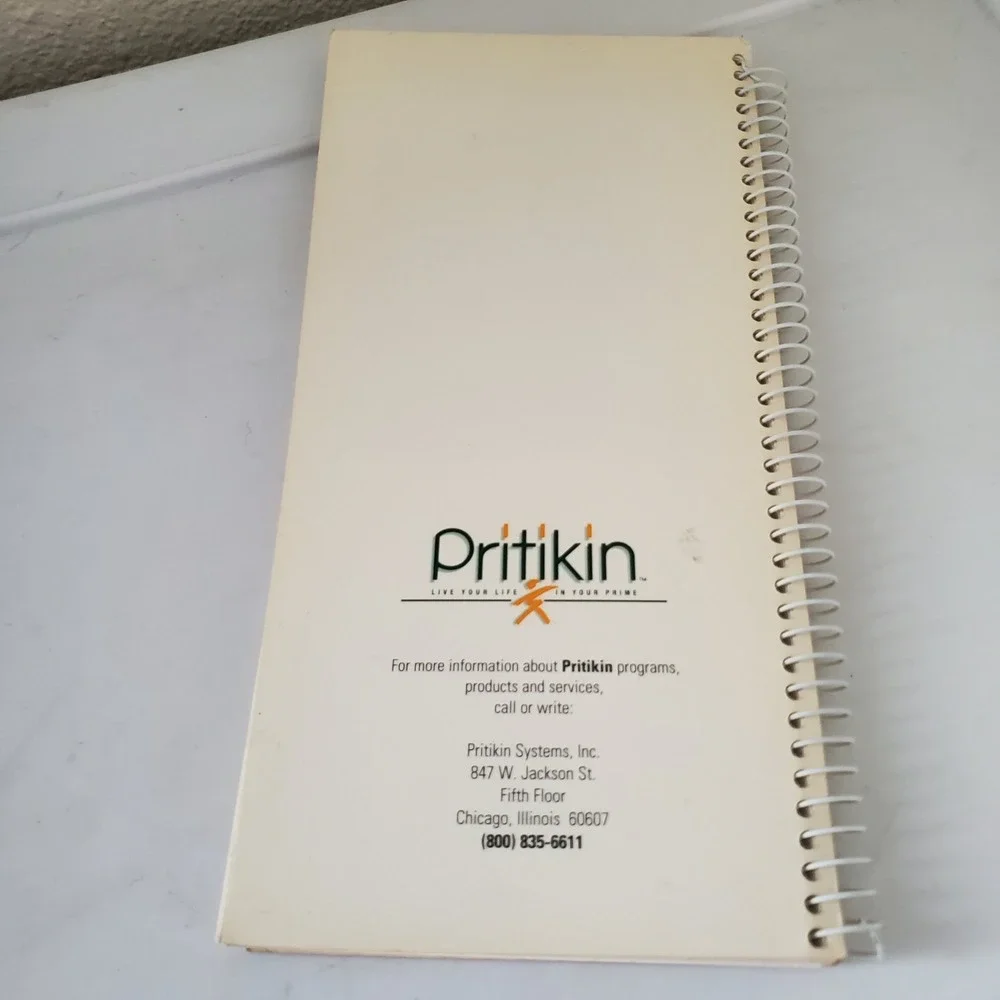 Pritikin Cookbook Delicious Healthy Meals in Minutes 1990 Spiral Bound Vintage